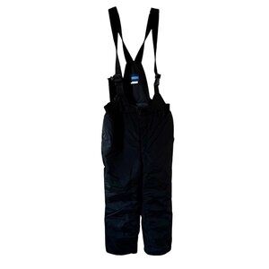 Iceburg Black Insulated Snow Bib Overalls Ski Pants with Adjustable Straps Large